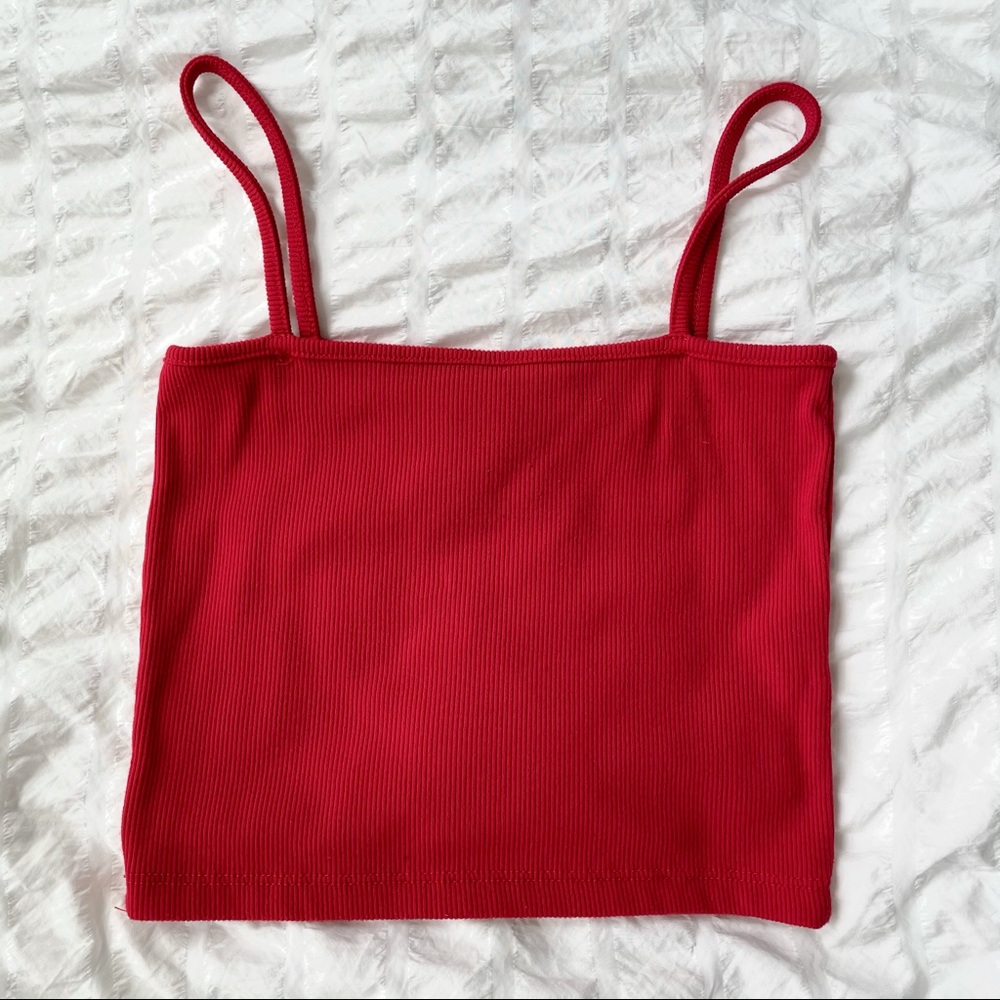 Brandy Melville Rib Straight Neck Cami Tank